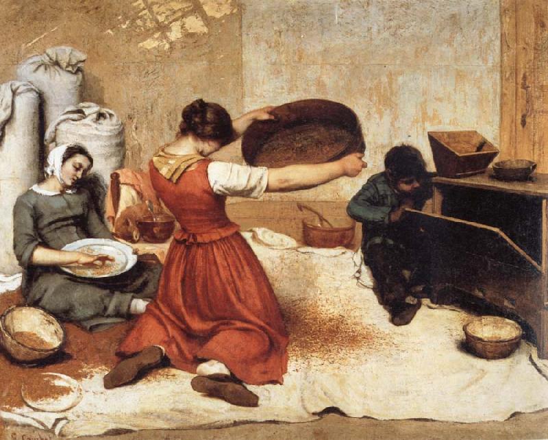 Gustave Courbet Die Kornsieberinnen China oil painting art